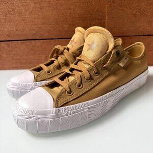 Converse Chuck Taylor Alt Star Women size 12 LOW TOP Yellow Mustard LaceUp shoe